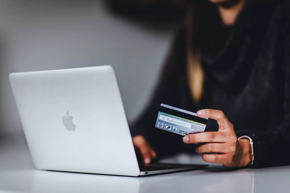Laptop and Credit Card